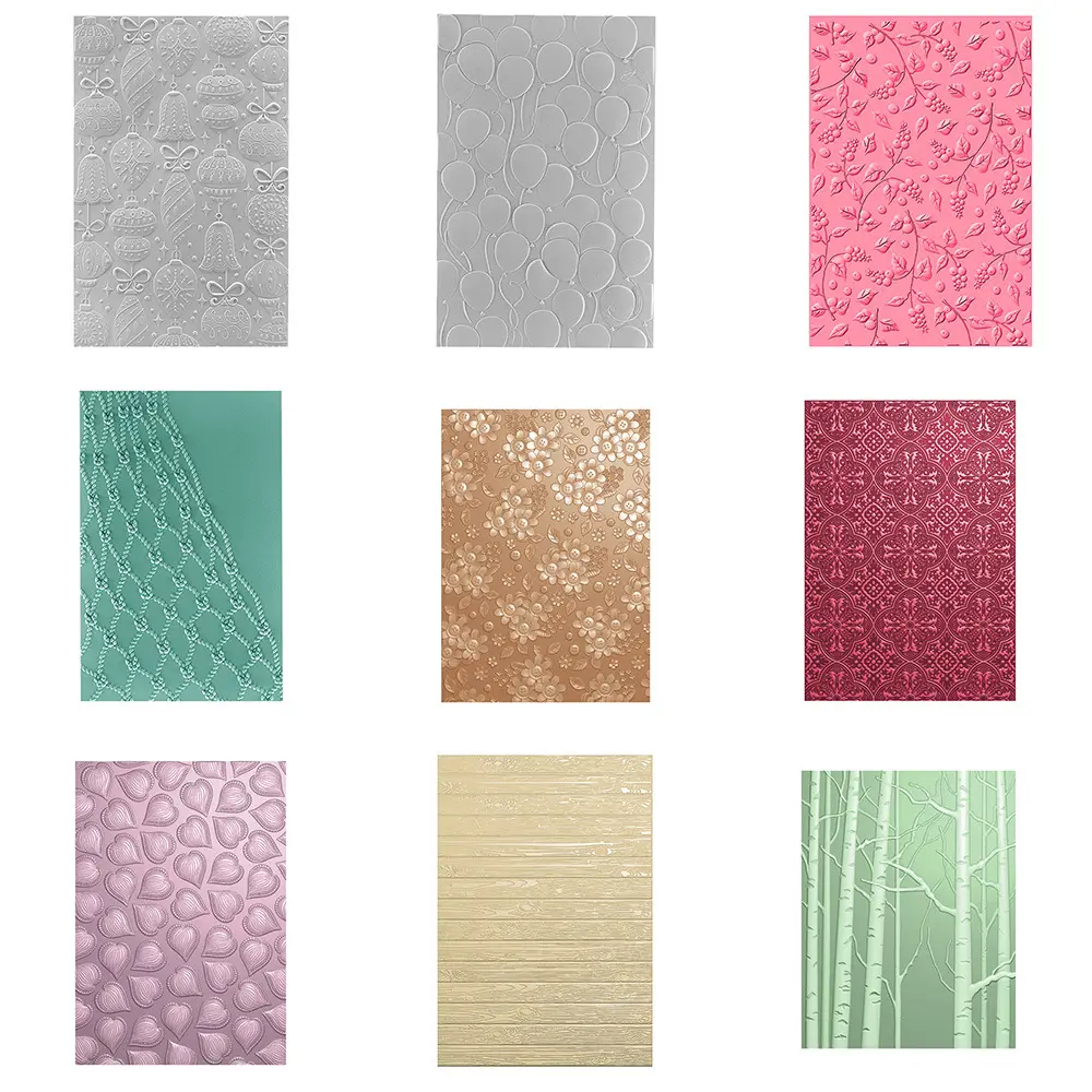 Plastic 3D Scrapbooking Embossing Folder - Gift